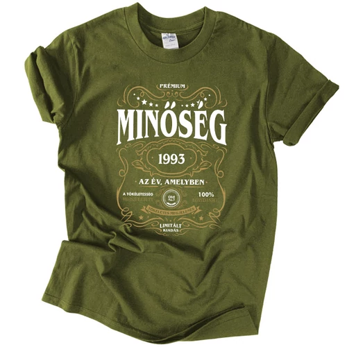 Minőség (RD) - születésnapos férfi póló (Military)