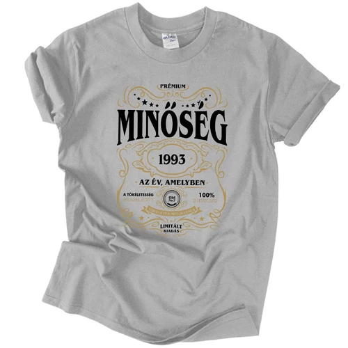 Minőség (RD) - születésnapos férfi póló (Szürke)