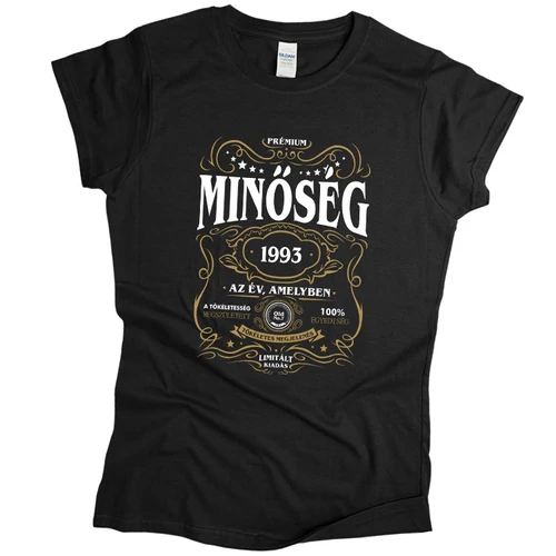 Minőség (RD) - születésnapos női póló (Fekete)