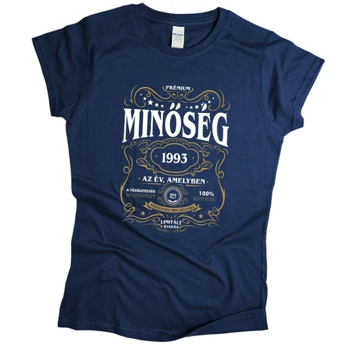Minőség (RD) - születésnapos női póló (Sötétkék)