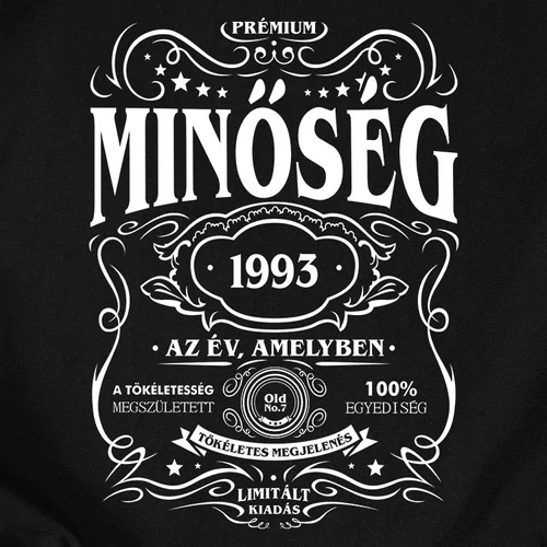 Minőség (RD) - születésnapos férfi póló (B_Fekete)