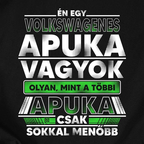 VOLKSWAGENES apuka póló (B_Fekete)