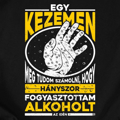 Egy kezemen meg tudom számolni póló (B_Fekete)