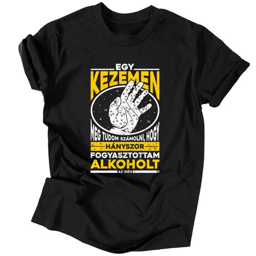 Egy kezemen meg tudom számolni póló (Fekete)