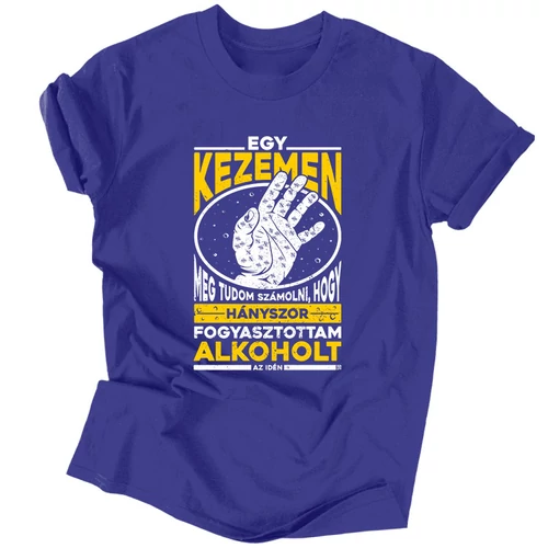 Egy kezemen meg tudom számolni póló (Királykék)