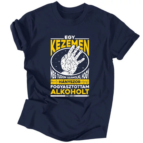 Egy kezemen meg tudom számolni póló (Sötétkék)