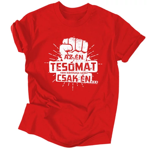Az én tesómat férfi póló (Piros)