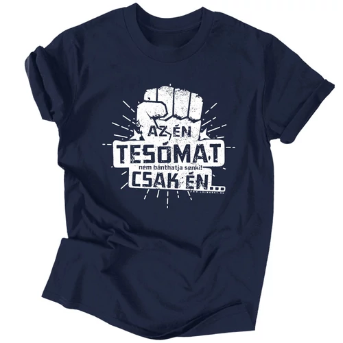 Az én tesómat férfi póló (Sötétkék)