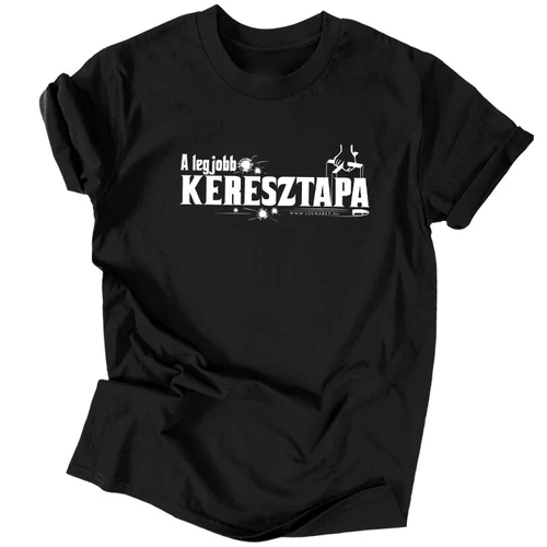 A legjobb keresztapa férfi póló (Fekete)