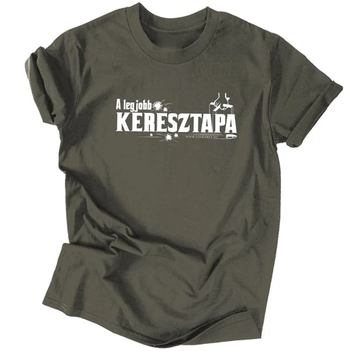 A legjobb keresztapa férfi póló (Grafit)
