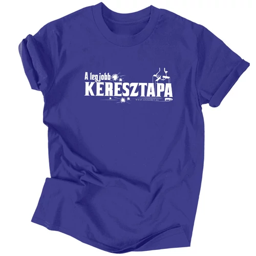 A legjobb keresztapa férfi póló (Királykék)