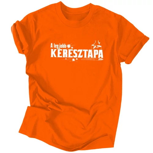 A legjobb keresztapa férfi póló (Narancs)