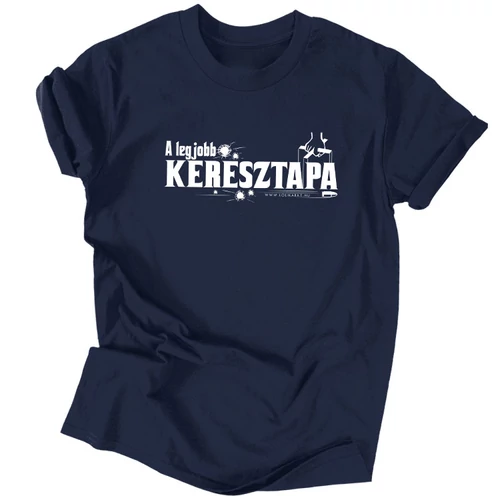 A legjobb keresztapa férfi póló (Sötétkék)