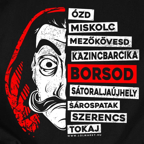 CIAO Borsod női póló (B_Fekete)