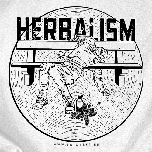 Herbalism férfi póló (B_Fehér)
