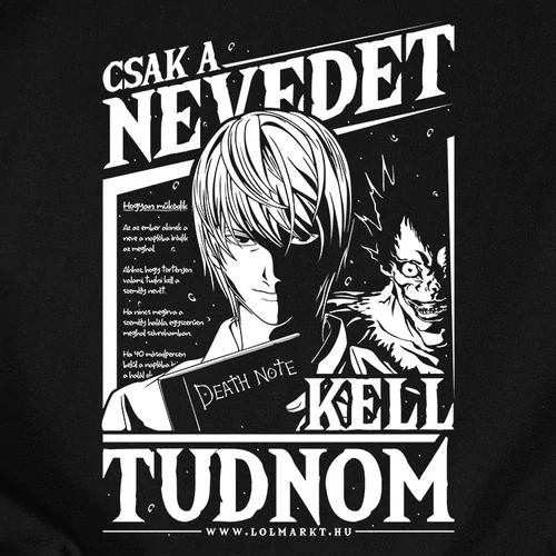 Csak a nevedet kell tudnom női póló (B_Fekete)