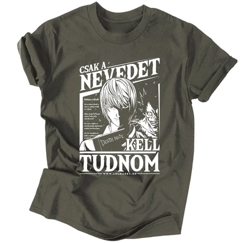 Csak a nevedet kell tudnom férfi póló (Grafit)