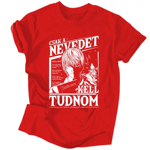 Csak a nevedet kell tudnom férfi póló (Piros)