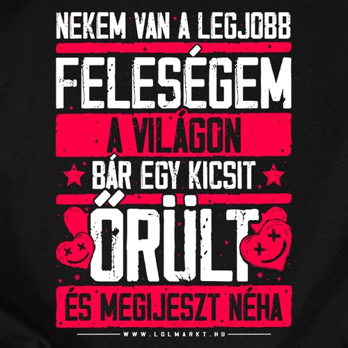 Szeretlek mint maci a mézet páros póló (B_Fekete)