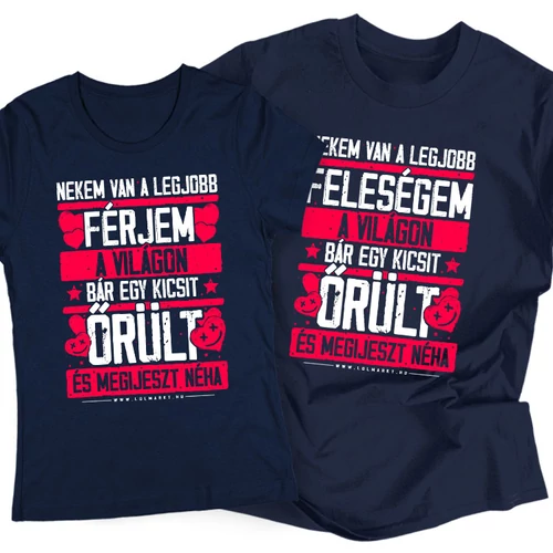Nekem van a legjobb páros póló szett (Sötétkék)