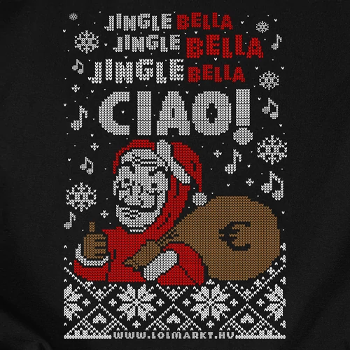 Jingle Bella CIAO férfi póló (B_Sötétzöld)