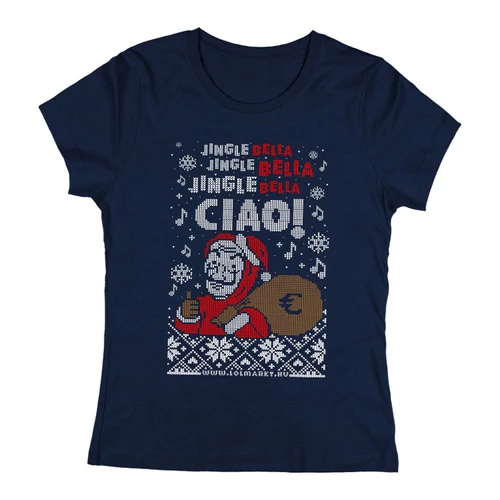 Jingle Bella CIAO női póló (Sötétkék)