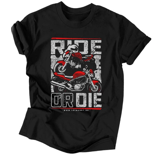 Ride or die férfi póló (Fekete)