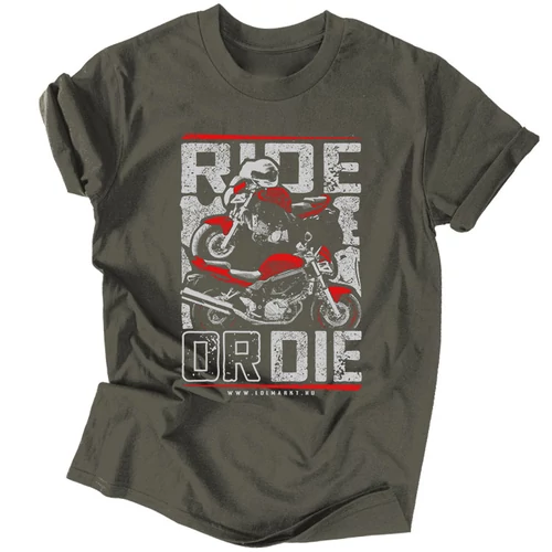 Ride or die férfi póló (Grafit)
