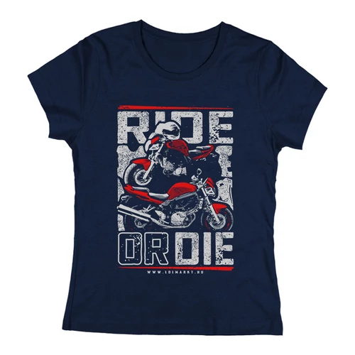 Ride or die női póló (Sötétkék)