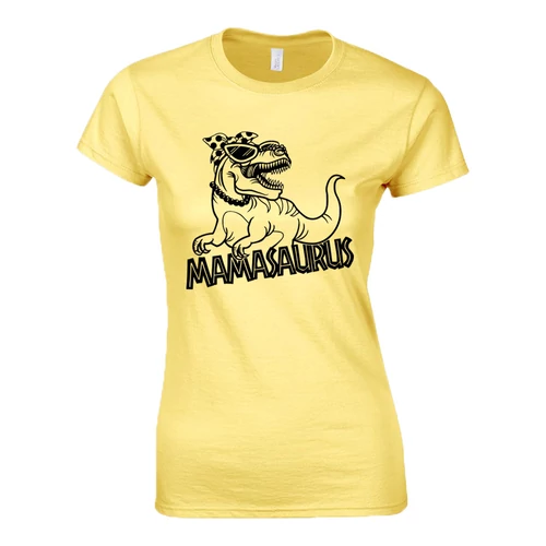 Mamasaurus női póló (Citrom)