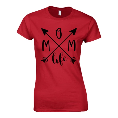 MOM life női póló (Piros)