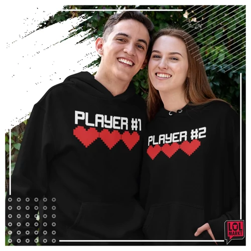 Player Hearts páros kapucnis pulóver