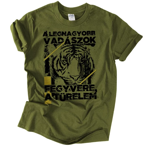 Türelmes Vadász férfi póló (Military)