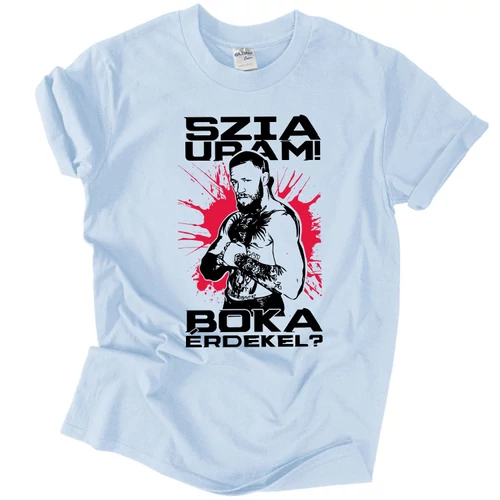 Szia Uram! Boka? férfi póló (Világoskék)