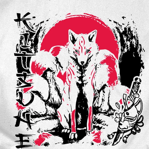 Kitsune férfi póló (B_Fehér)