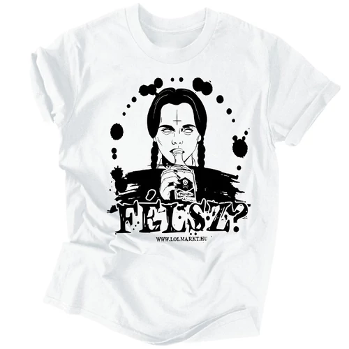 Félsz? férfi póló (Wednesday) (Fehér)