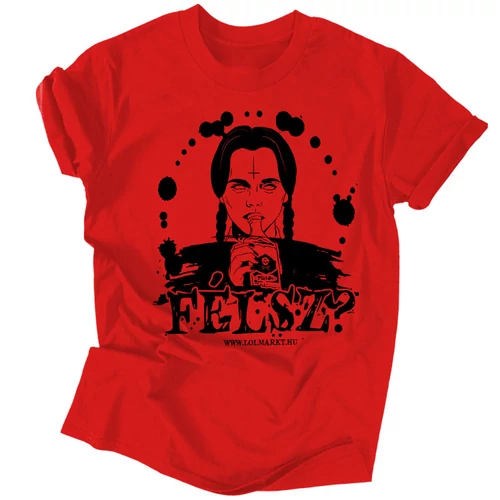 Félsz? férfi póló (Wednesday) (Piros)