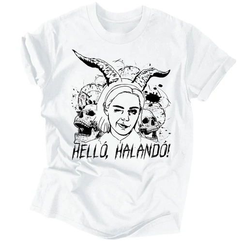 Helló, halandó! férfi póló (Fehér)