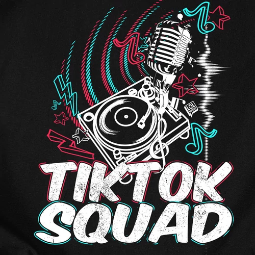 TikTok squad férfi póló (fekete)