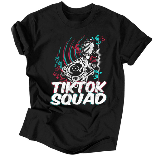 TikTok squad férfi póló (fekete)
