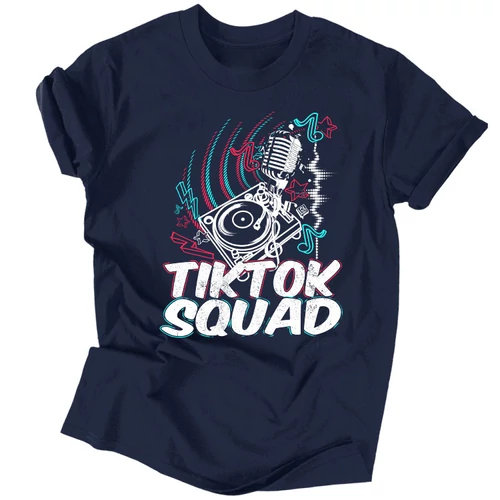 TikTok squad férfi póló (sötétkék)