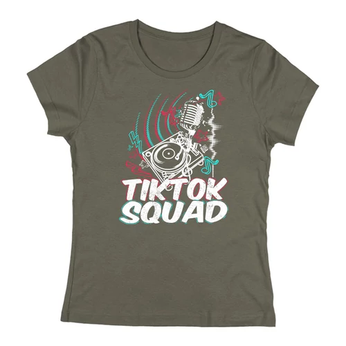 TikTok squad női póló (grafit)