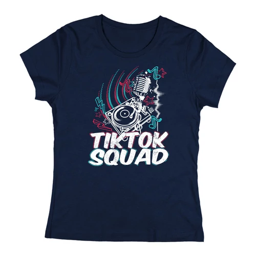 TikTok squad női póló (sötétkék)