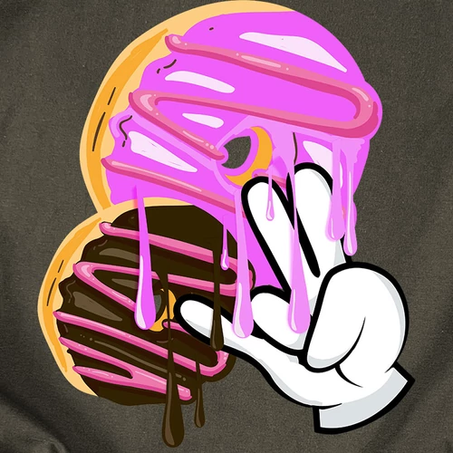 Fánkok férfi póló (B_Grafit)