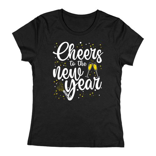 New Year női póló (Fekete)