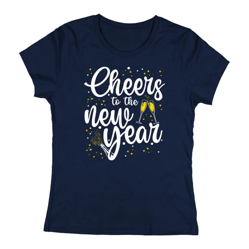 New Year női póló (Sötétkék)