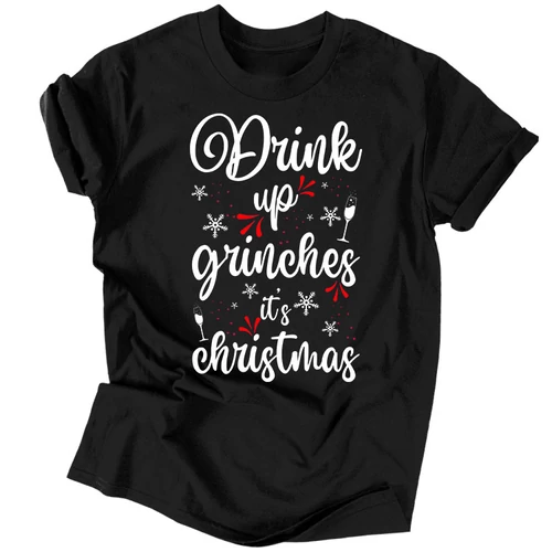Drink up grinches férfi póló (Fekete)