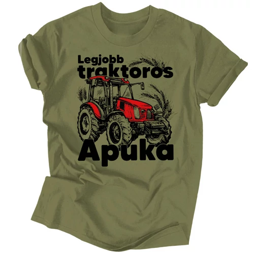 Traktoros apuka férfi póló (Military)
