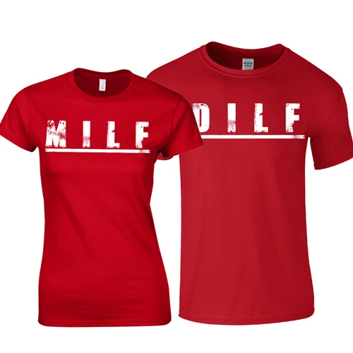 MILF / DILF páros póló (Piros)