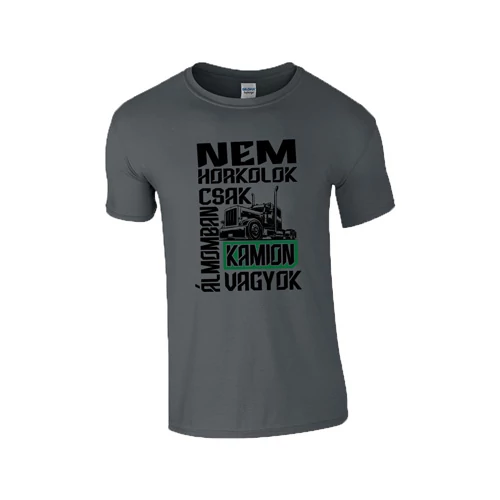 Álmomban kamion vagyok póló (grafit)